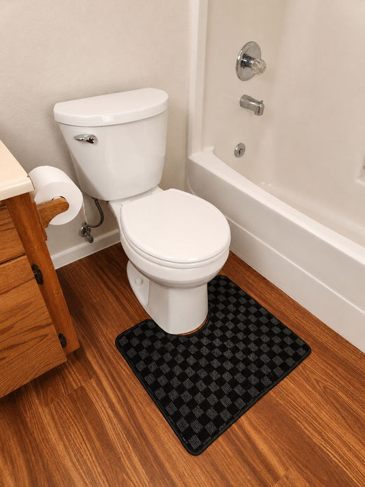 Checkered toilet floor mats (TFM)