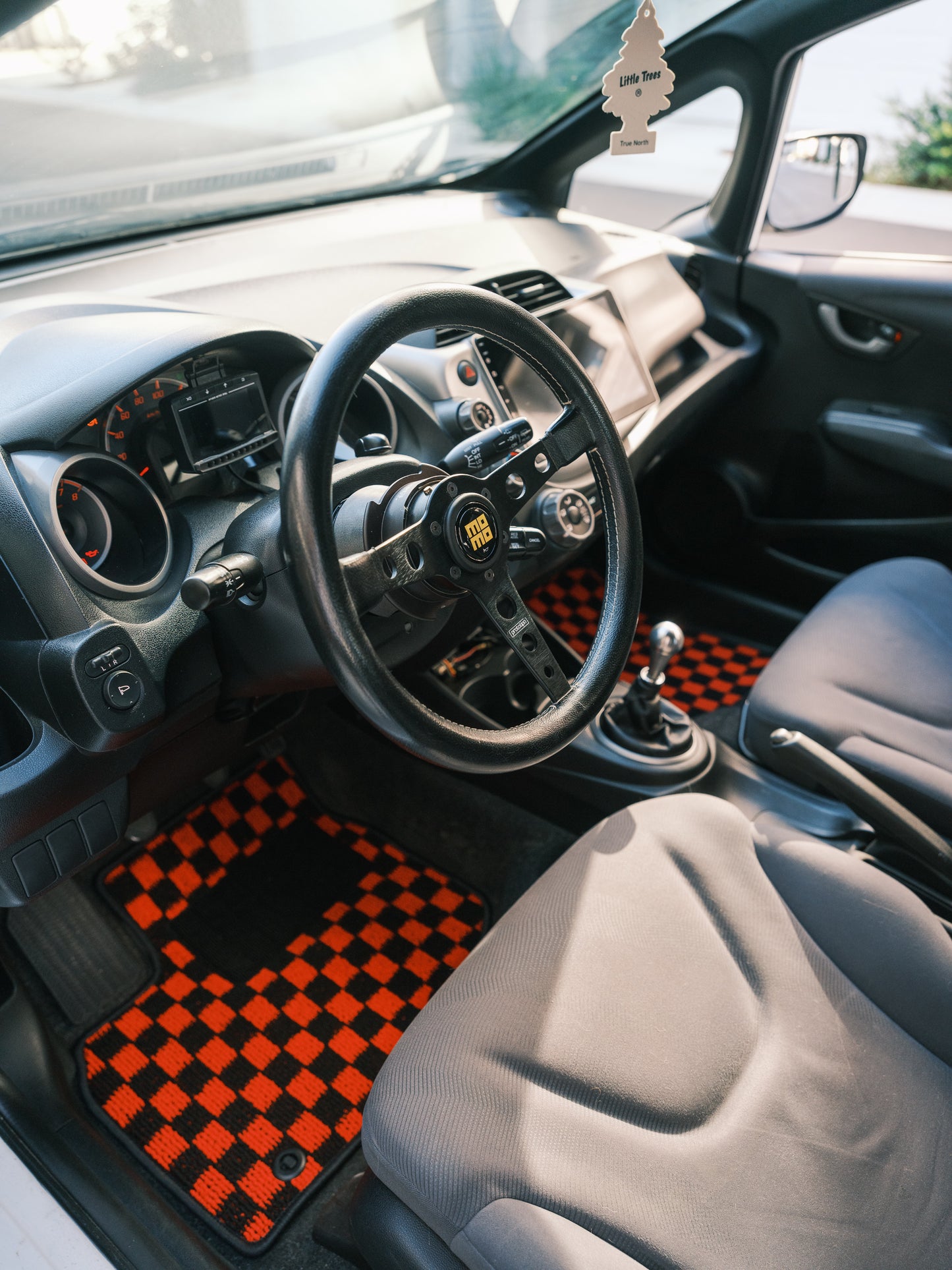 Checkered floor mats for Honda Fit GE8 (09-14)