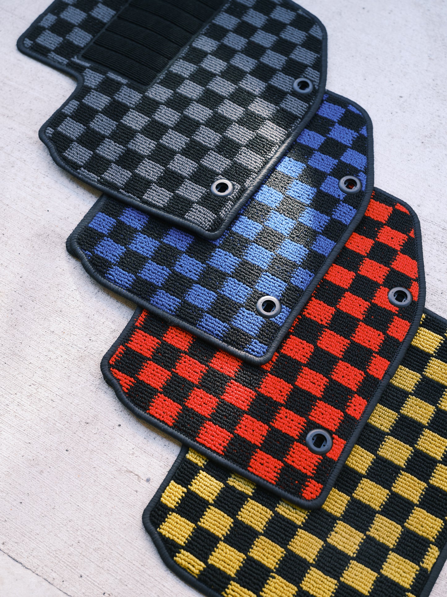 Checkered floor mats for Honda Fit GE8 (09-14)