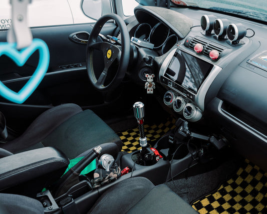 Checkered floor mats for Honda Fit GD3 (07-08)