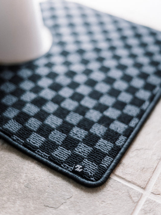 Checkered toilet floor mats (TFM)