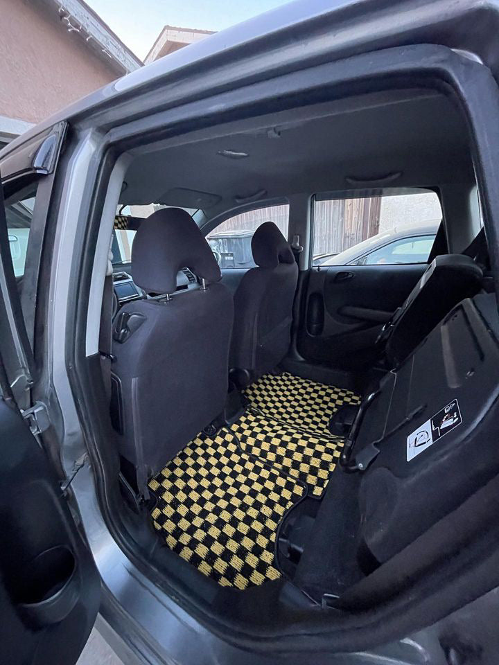 Checkered floor mats for Honda Fit GD3 (07-08)