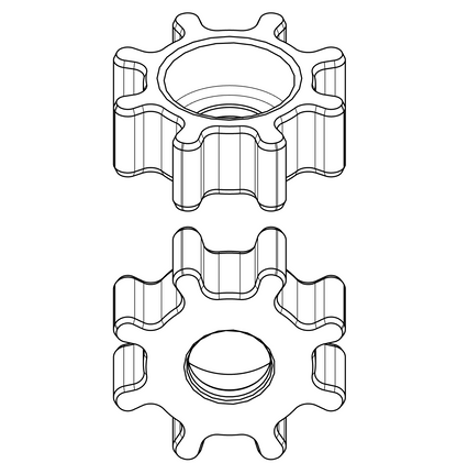 Enlarged knob adapter for BCRACING coilover