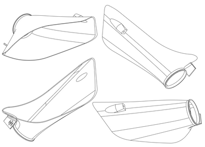 Brake duct for Honda Fit GE8 sport prefacelift (09-11)