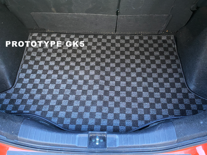 Checkered trunk mats for Honda Fit GK5 (15-20)